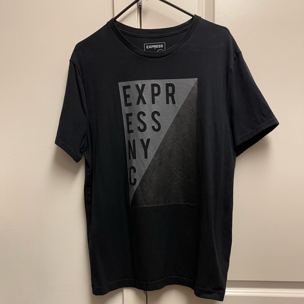 Express Stretch Black T- Shirt Size Large